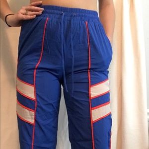 Blue Tracksuit Bottoms with Orange Details XS